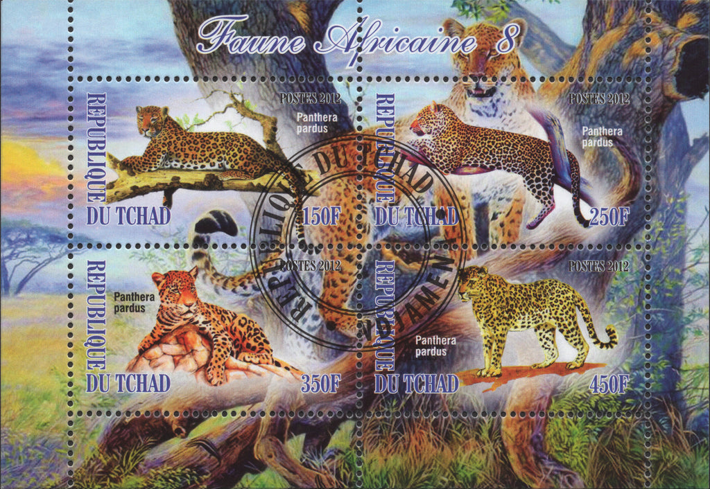 Tigers Wild Animals Souvenir Sheets of 4 Stamps