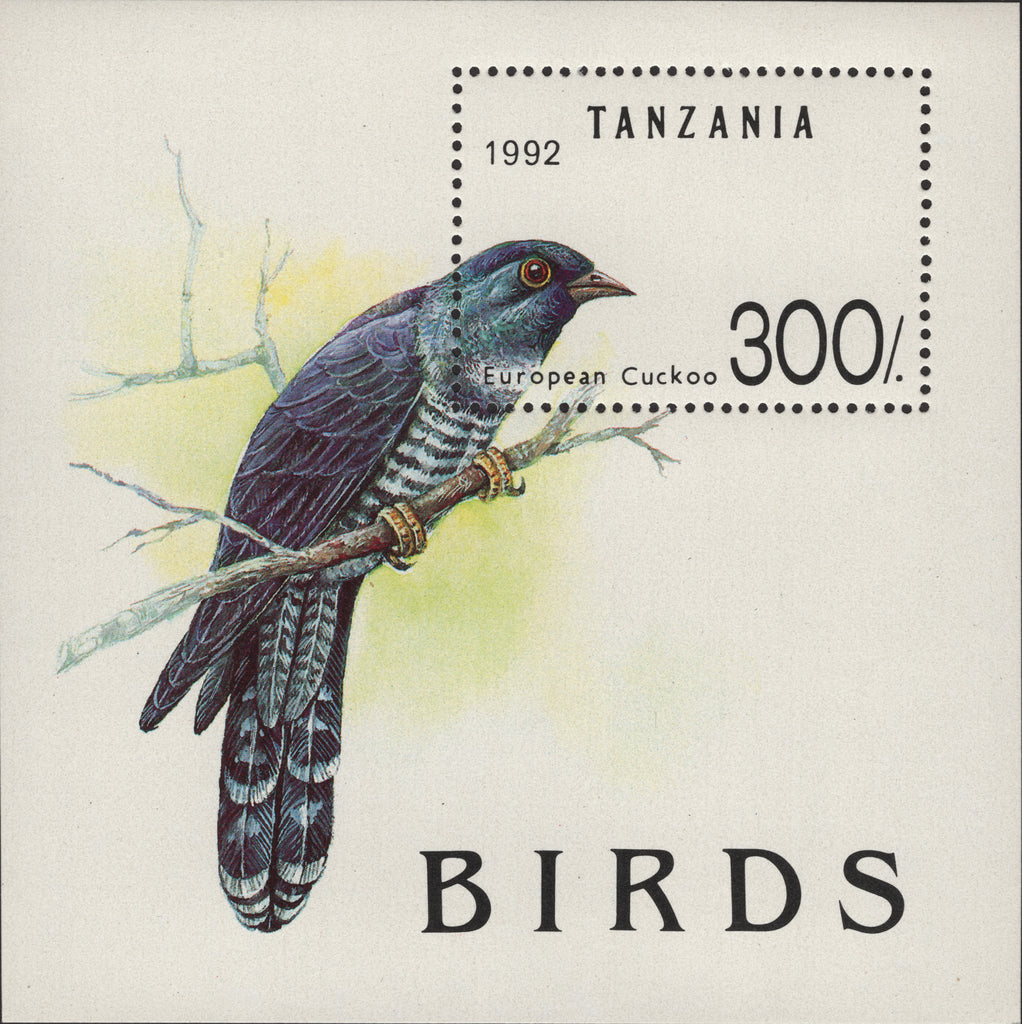 Tanzania Birds FRESH Souvenir Sheet Mint NH