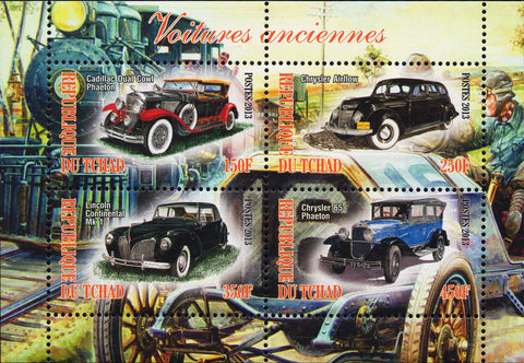 Classics autos sheet souvenir MNH stamps of Tchad