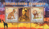 Congo Mary Henrietta Kingsley Wild Animals Souvenir Sheet of 3 stamps