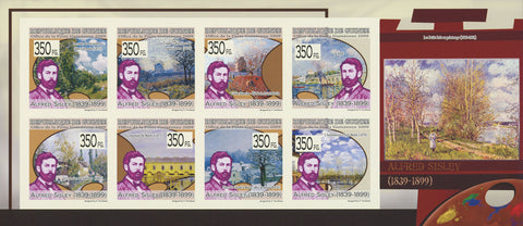 Alfred Sisley Art Painter Paintings Imperforated Souvenir Sheet MNH