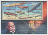 Zeppelin, Transportation, Souvenir Sheet of 6 stamps, Mint NH.