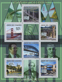 Famous bridges, architecture, Souvenir Sheet of 6 stamps, Mint NH.