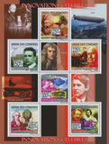 Famous innovations, Technology, Souvenir Sheet of 7 stamps, Mint NH.