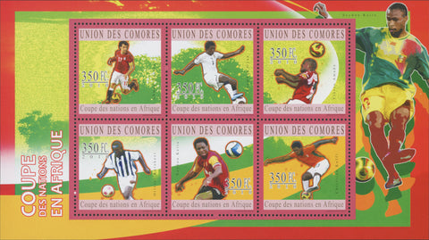 Soccer Sport African Cup Souvenir Sheet of 6 stamps Mint NH