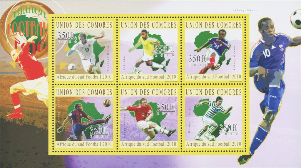 Soccer Sport Souvenir Sheet of 6 stamps Mint NH