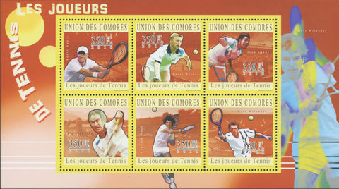 Tennis Sport Souvenir Sheet of 6 stamps Mint NH