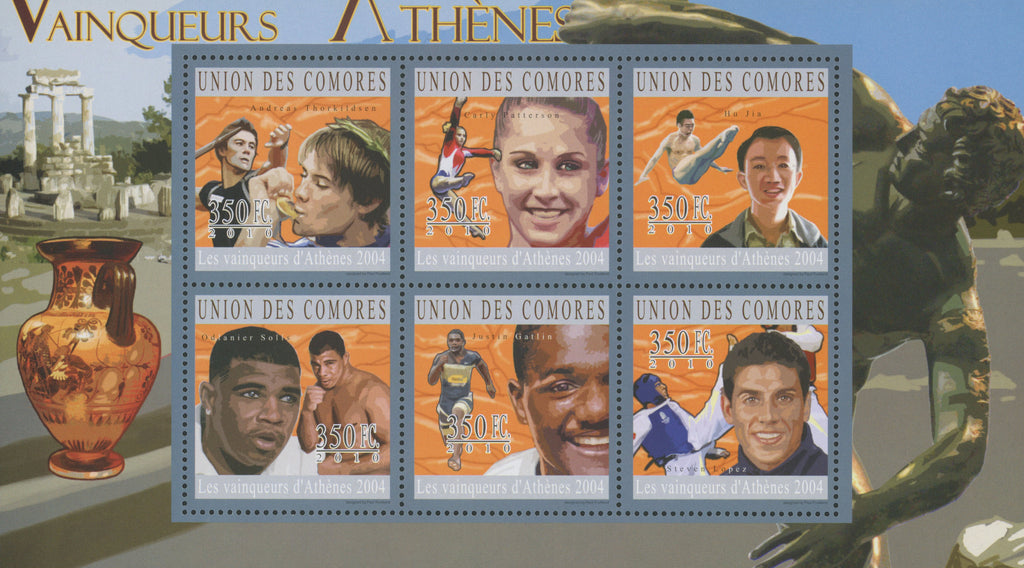 Ru Sports Athens Olympics Winners Souv. Sheet of 6 MNH