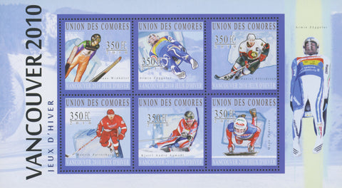 Vancouver 2010 Winter Games Souvenir Sheet of 6 MNH