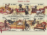 Cats Dogs Souvenir Sheet of 6 Stamps