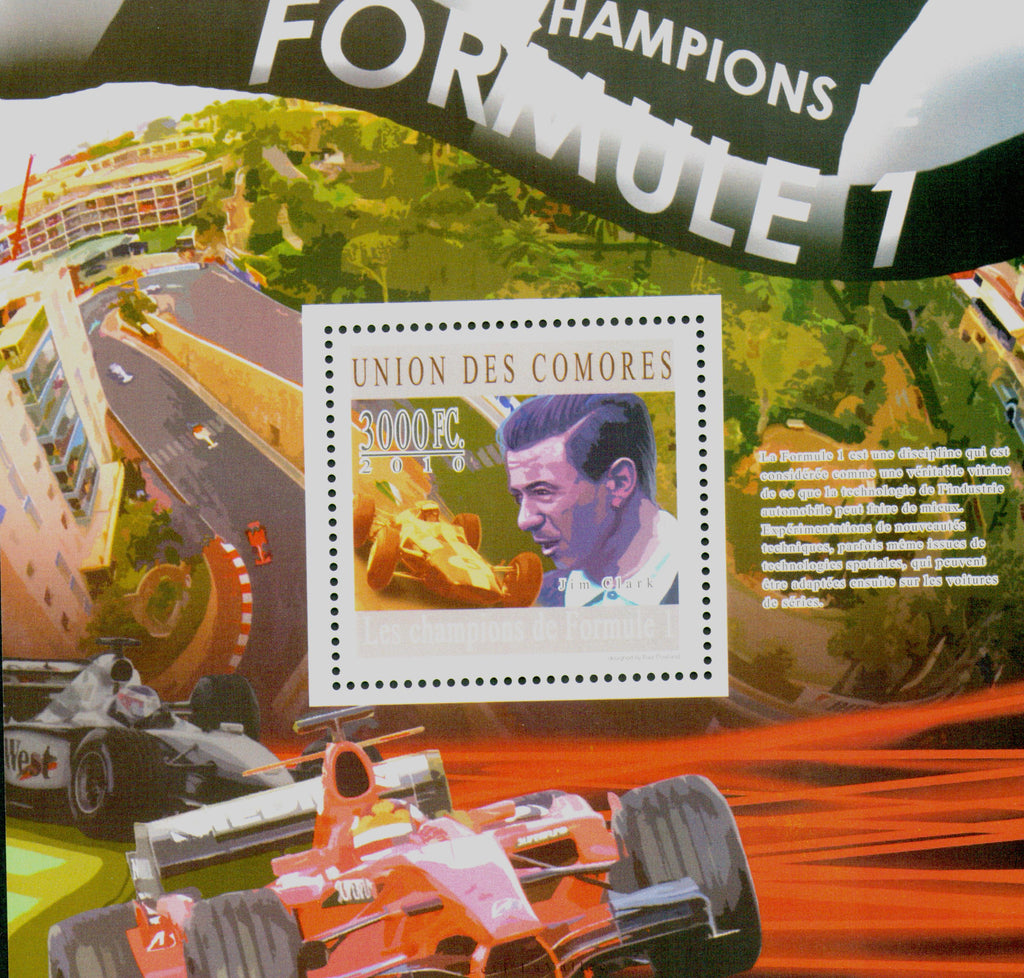 Formula 1 Stamp Jim Clark Sport Souvenir Sheet Mint NH