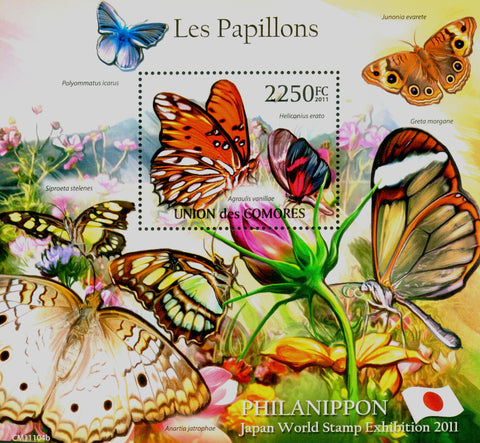 Butterflies Nature Insects Souvenir Sheet Mint NH