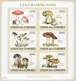 Mushrooms Block Souvenir of 6 stamps Mint NH