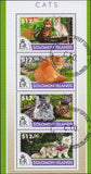Solomon Islands - Cats - Stamp Souvenir Sheet of 4