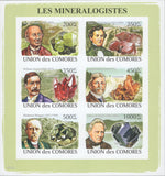 The mineralogists, famous people, Science, Imperforate Souvenir Sheet o