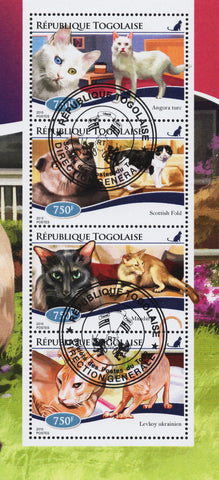 Cats - Stamp Souvenir Sheet of 4