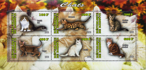 Domestic Cat Souvenir Sheet of 6 Stamps Mint NH