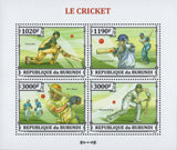 Cricket Sports Souvenir Sheet of 4 Stamps MNH