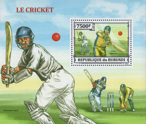 Cricket Sport Player Souvenir Sheet Mint NH