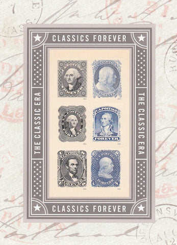 USA Stamps Classic Forever 2016 MNH Souvenir Sheet of 6 Stamps