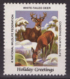 National Wildlife Federation Cinderellas Christmas 1984 White-tailed Deer MNH
