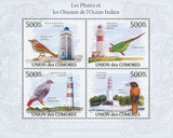 Indian Ocean Lighthouses and Birds Souvenir Sheet of 4 Stamps Mint NH