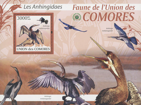 Darters Stamp Fauna Birds Snakebirds Souvenir Sheet Mint NH