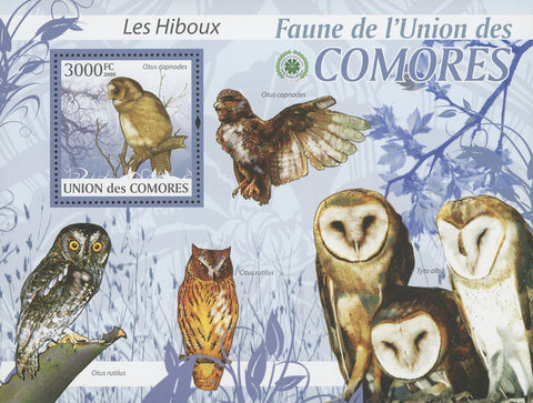 Fauna Owls Souvenir Sheet Mint NH