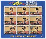 Disney Stamp Mickey Mouse The Little Whirlwind 2 Souv. of 9 Stamps MNH