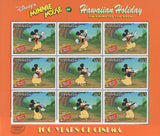 Disney Stamp Minnie Hawaiian Holiday Animated Flip Book Sov. Sheet of 9 MNH