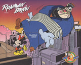 Runaway Stamp Brain City Mickey Minnie Disney Souvenir Sheet MNH