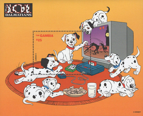 Disney Stamp 101 Dalmatians Videogames Disney Souvenir Sheet Mint NH