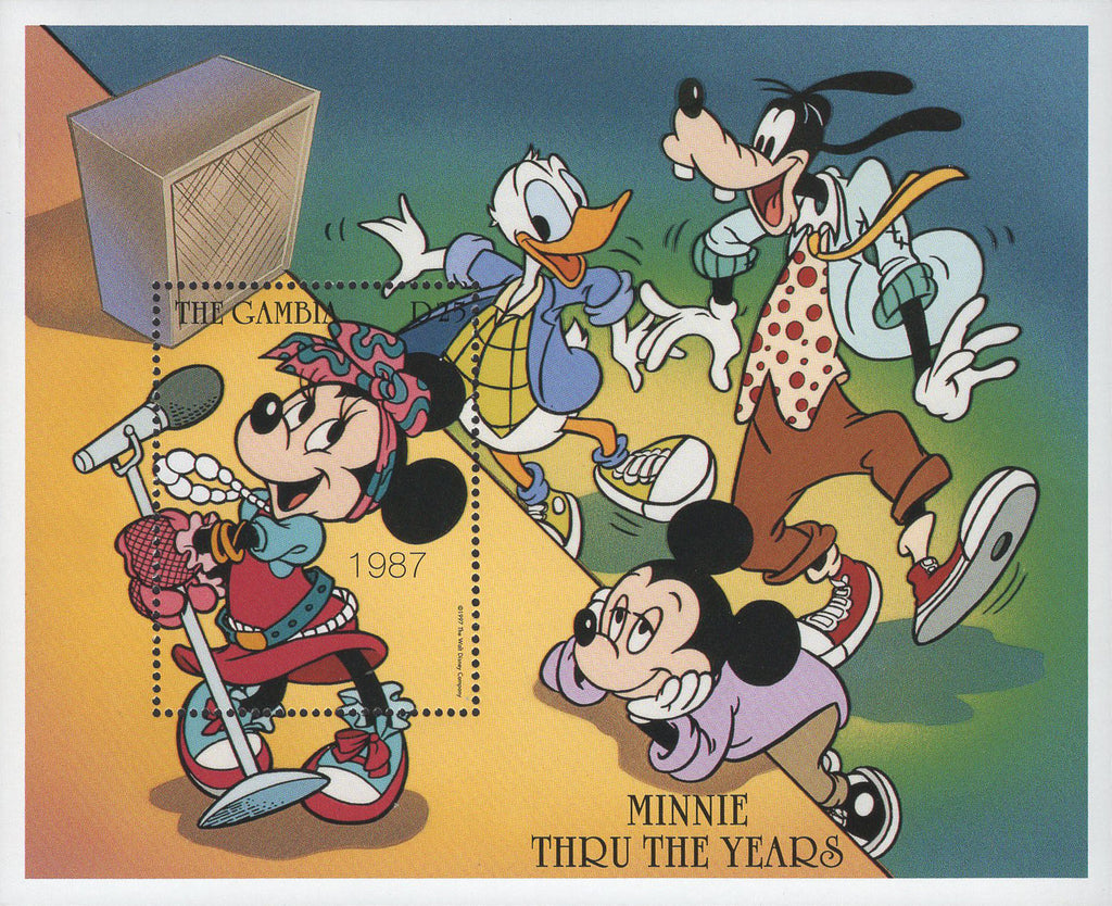 Minnie Thru The Years Disney Souvenir Sheet Mint NH
