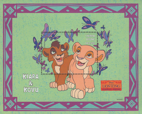 Disney Stamp Lion King Kiara & Kovu Souv. Sheet MNH
