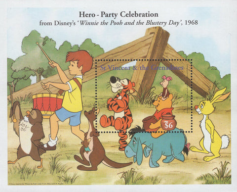 St. Vincent Disney Winnie the Pooh Hero Party Celebration Souv. MNH