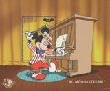 Disney Stamp Mickey Mouse Piano Music Hi Mouseketeers! Souvenir Sheet MNH