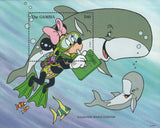 Minnie Volunteer Whale Counter Ocean Souvenir Sheet Mint NH