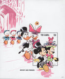 Mickey Friends Wedding Disney Souvenir Sheet Mint NH