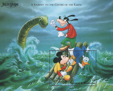 Disney Stamp A Journey To The Centre Of The Earth Mickey Donald Goofy S/S MNH