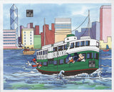 Disney Stamp Grand View Hong Kong Harbor Mickey Donald Goofy Sov. Sheet MNH
