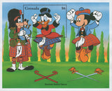 Grenada Scottish Sword Dance Goofy Mickey Scrooge Mc Duck Sov. Sheet MNH