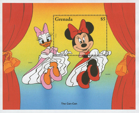 Grenada The Can-Can Dance Minnie Daisy Disney Souvenir Sheet Mint NH