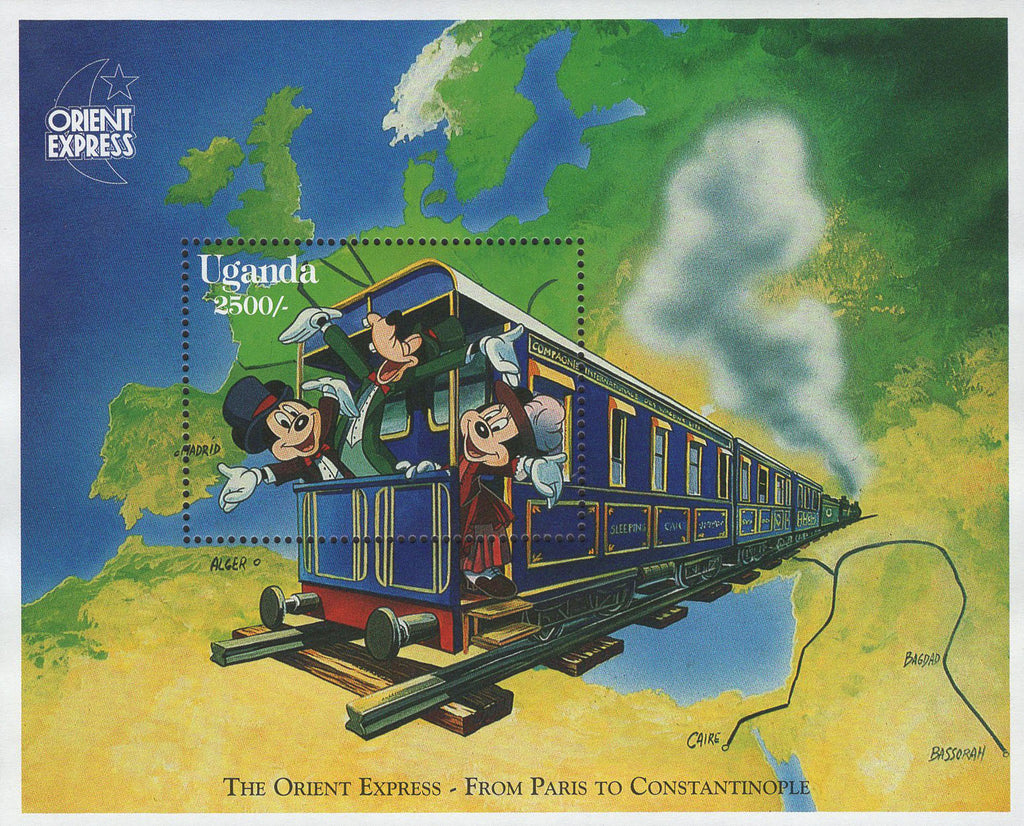 Orient Express Stamp Train From Paris to Constantinople Mickey Sov. Sheet MNH