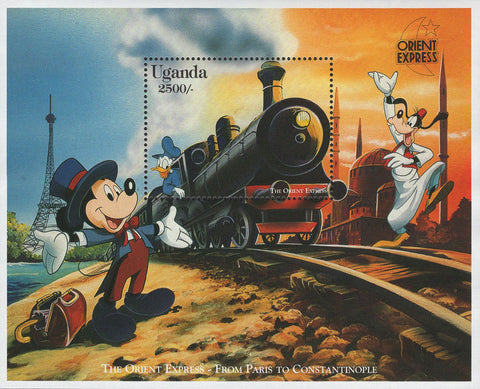 Orient Express Stamp Trains Mickey Donald Goofy Souvenir Sheet Mint NH