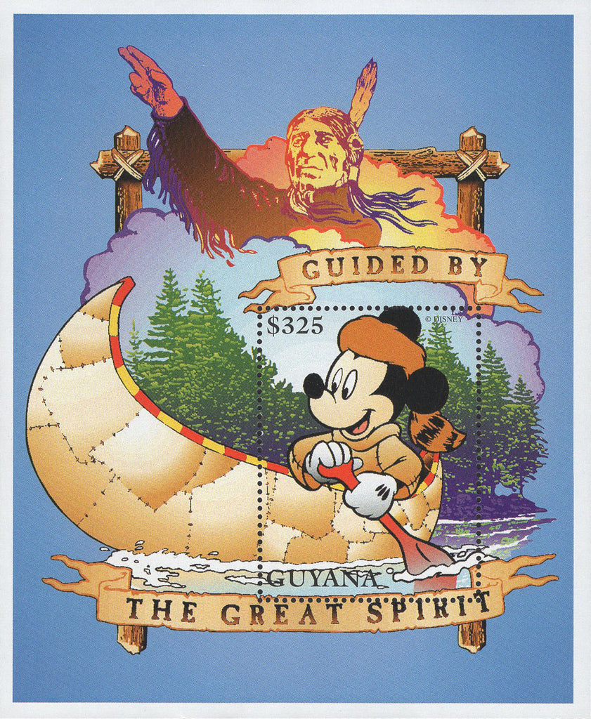 Mickey Guided By The Great Spirit Souvenir Sheet Mint NH