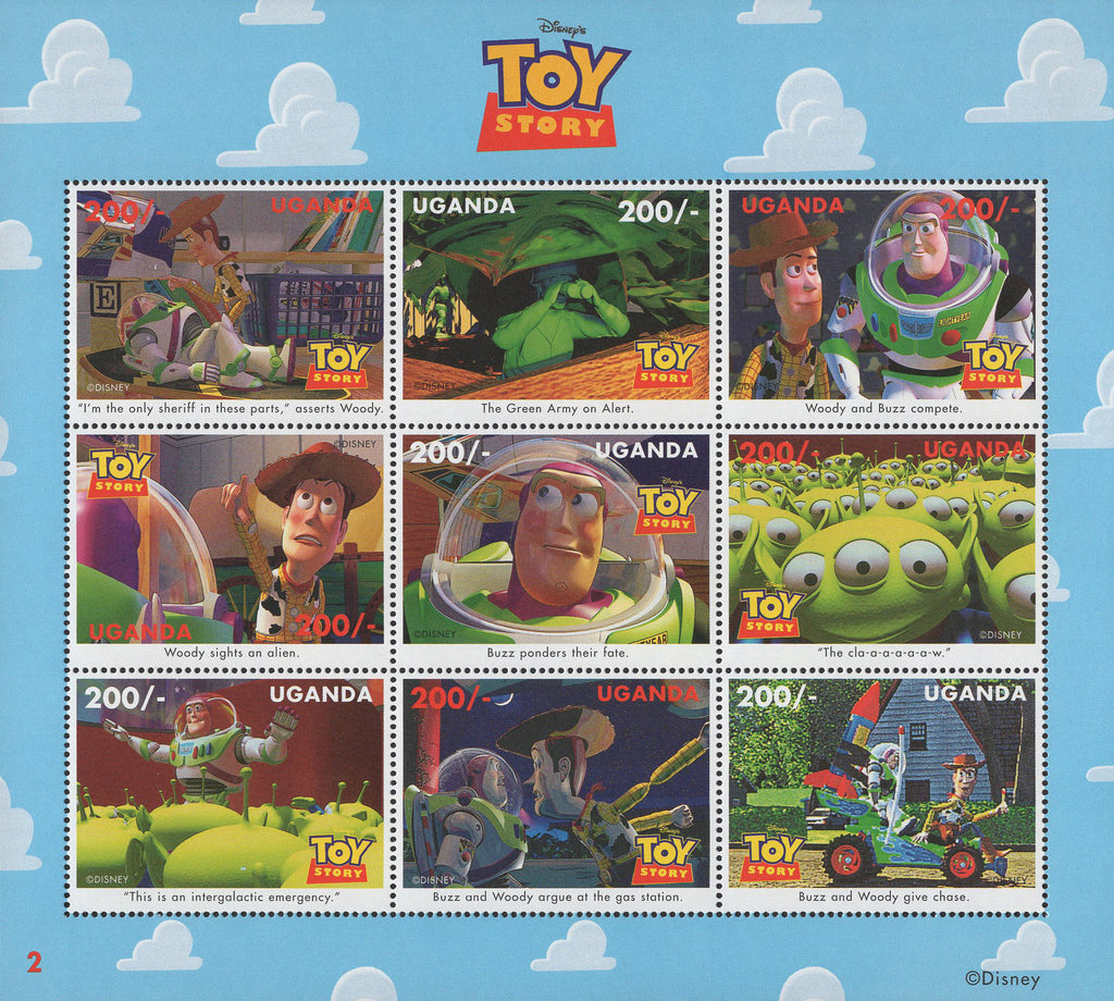 Disney Stamp Toy Story Film Woody Buzz Movie Animation Children S/S MNH