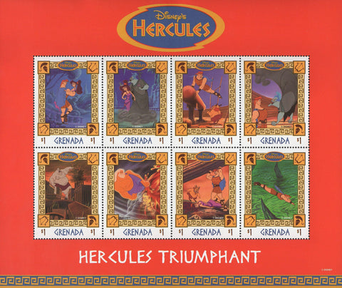 Grenada Hercules Triumphant Souvenir Sheet of 8 Stamps Mint NH MNH