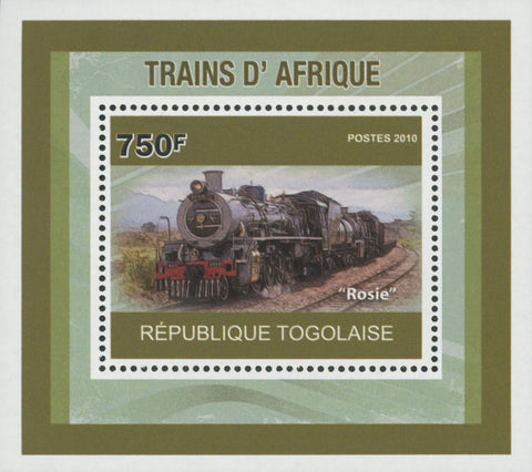 African Trains Rosie Miniature Souvenir Sheet Stamp Transportation Mint NH