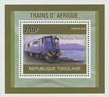 African Trains "The Blue Train" Miniature Souvenir Sheet Transportation Stamp Mi