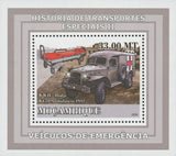 Special Transport History Emergency Dodger Ambulance Mini Sov. Sheet Stamp MNH